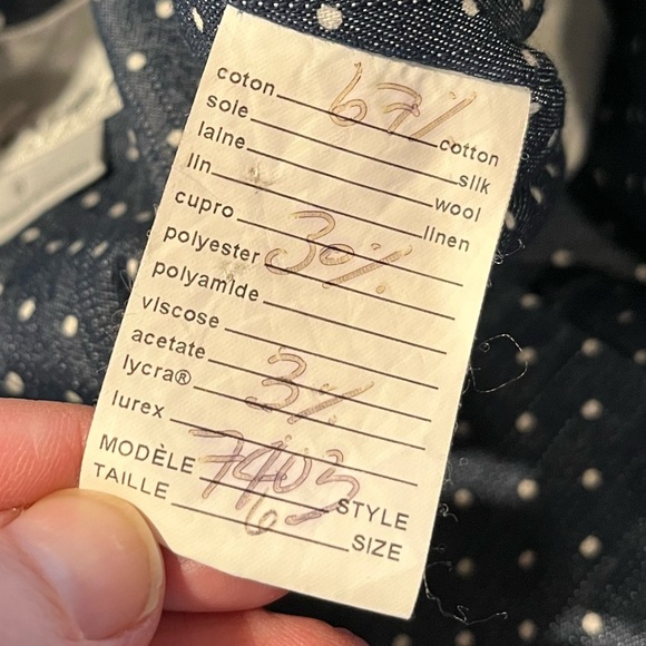 💙 CHRISTIAN CHENAIL Polka Dot Sleeveless Dress – Size 6 - Picture 3 of 14